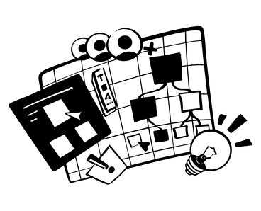 Checklist illustration used in the template library hero.